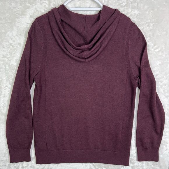 Elegant Men’s Pullover Express Size M Light  Fine Wool Burgundy Old Money Style - Picture 2 of 9